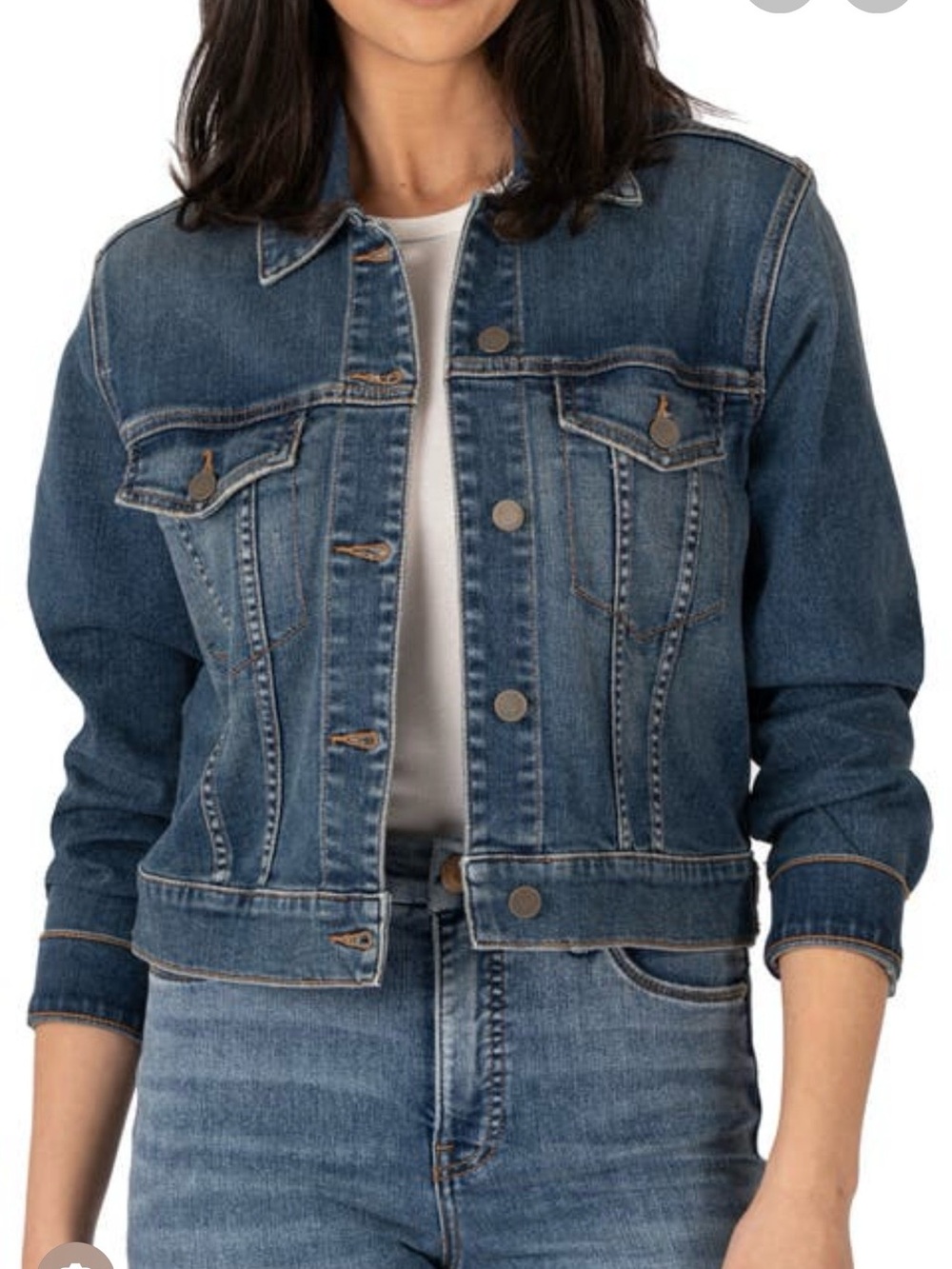 Women's Medium Blue Denim Jean Jacket - Timeless Casual Layer